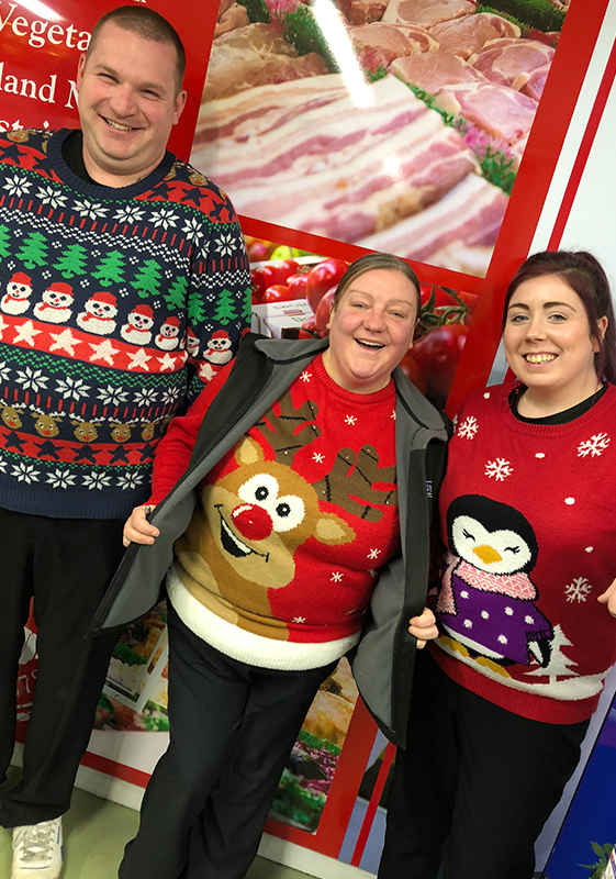 Pioneer Foodstore | Christmas Jumper Day 2018 | Eden Valley Hospice | Carlisle, cumbria
